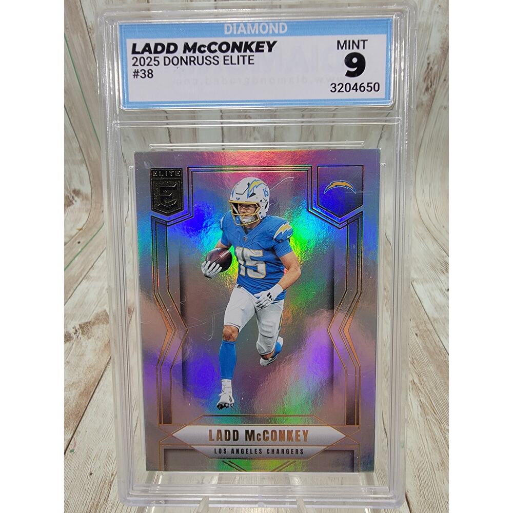2025 Panini Donruss Elite - Ladd McConkey #38 Los Angeles Chargers Diamond 10
